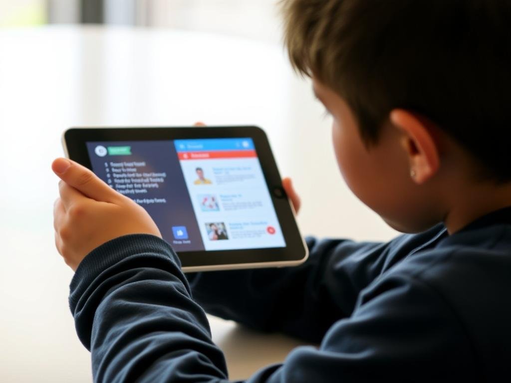 Siswa berinteraksi dengan platform e-learning inovatif menggunakan fitur interaktif Siswa berinteraksi dengan platform e-learning inovatif menggunakan fitur interaktif